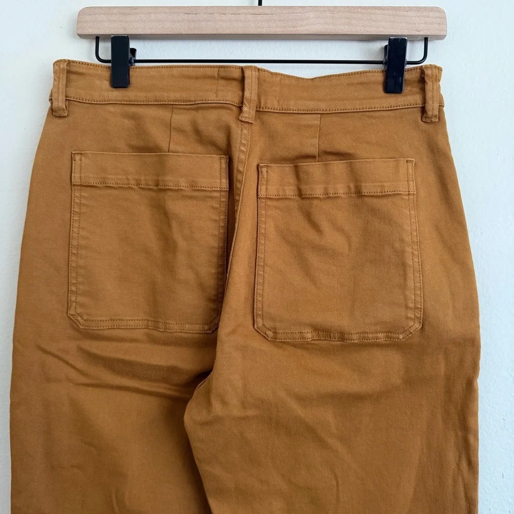 EVERLANE The Utility Straight-Leg Pant Mustard Size 4 High Rise Cotton Blend - Picture 5 of 8
